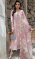 Crimson 3PC Heavy Embroidered Chickan Kari Lawn Suit ( Four-Sided Embroidered Silk Dupatta ) Crm#15390