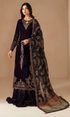 Jazmine 3PC Heavy Embroidered Velvet Suit ( Heavy Embroidered Organza Dupatta )JZM#1073
