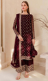 Jazmine - 3PC Velvet Embroidered Suit - ARB225