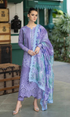 Maria.B - 3PC Chickan Kari Embroidered Dhanak Suit -  Mar#1