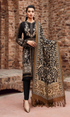 Maria.B 3 Piece Heavy Embroidered Dhanak Suit ( Printed Wool Shawl ) Maria.B # 15