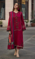 Maria.B -3PC (Unstitched) Embroidered Dhanak Suit With Digital Printed Shawl