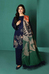 Nishat - 3PC Heavy Embroidered Dhanak Shirt With Printed Woolen Shawl