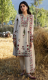 Zaha 3PC Fully Embroidered Dhanak Suit AJ-631