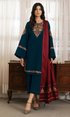 Jazmin - 3PC (Unstitched) Embroidered Dhanak Suit With Embroidered Dhanak Shawl Jzm#03