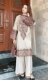 Maria.B - 3PC Unstitched Embroidered Dhanak Suit with Embroidered Dhanak Shawl Ma#02
