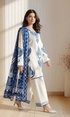 Mushq - 3PC (Unstitched) Fully Embroidered Dhanak Suit With Printed Shawl