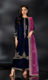 Naqshi - 3PC Velvet Embroidered Suit - NQ071