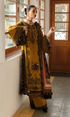 Hussain Rehar - 3PC (Unstitched) Embroidered Dhanak Suit With Digital Printed Shawl Hsr#1